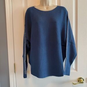BUY 2 & GET 1 FREE - LIV Sweater with Crystal Accented Sleeves Sz XL - NWOT